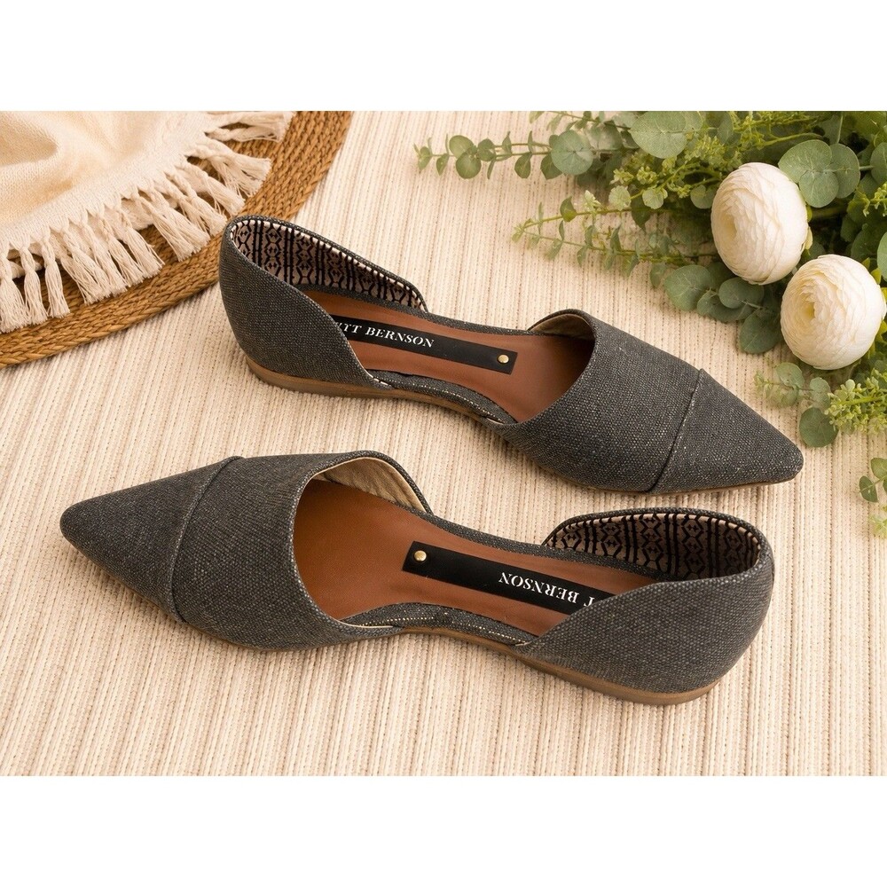 MATT BERNSON ballet flats shoes size 6 Green Gold Specks slip on office